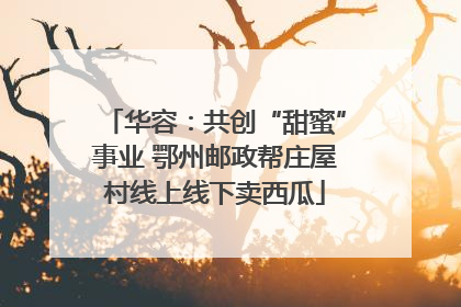华容：共创“甜蜜”事业 鄂州邮政帮庄屋村线上线下卖西瓜
